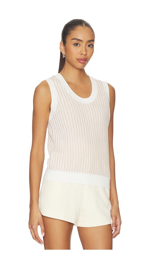  Varley Camiseta De Tirantes De Punto Aldcroft En Color White,nude Talla L  (también En M, S, Xl, Xs). 