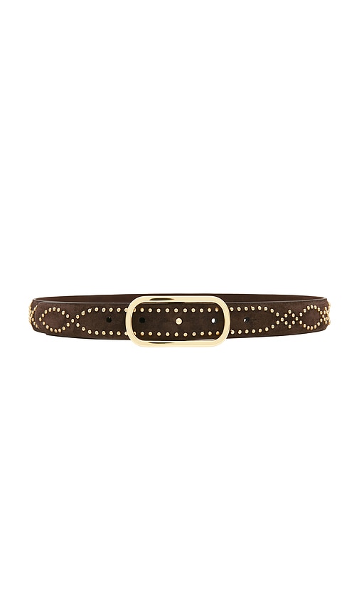 Veronica Beard Studded Loop Belt In Espresso
