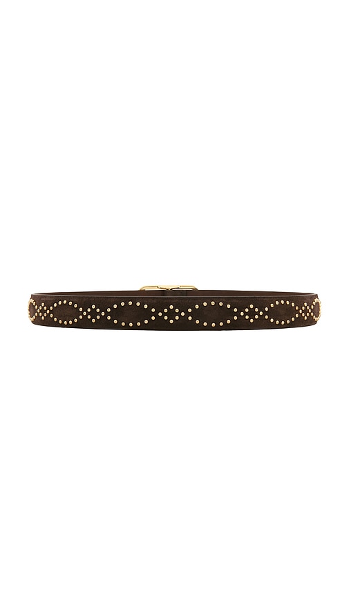 Veronica Beard Studded Loop Belt In Espresso