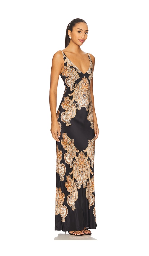 Veronica Beard Donelle Silk V-neck Maxi Dres In Multi