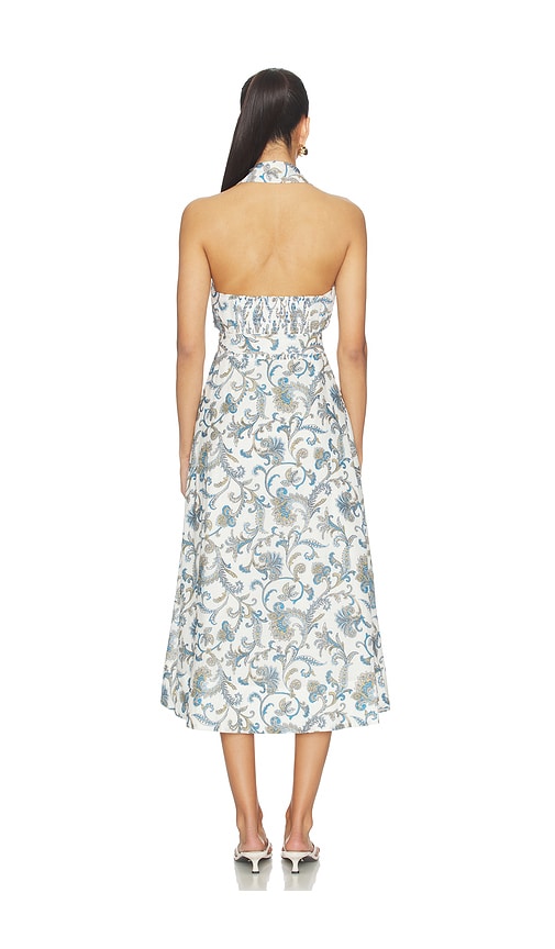  Veronica Beard Kleid Mackey With Smocking In White,blue. Größe 2. Also In 4, 6, 8. 