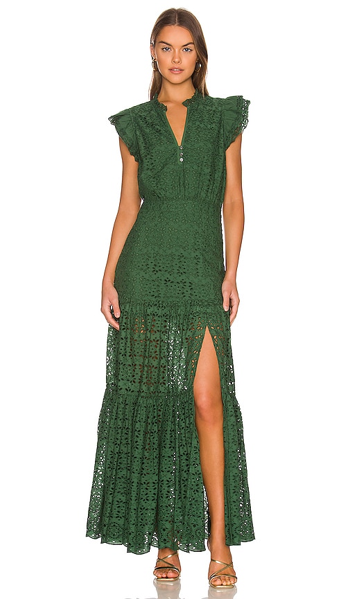 Veronica Beard Satori Dress In Dark Green | ModeSens