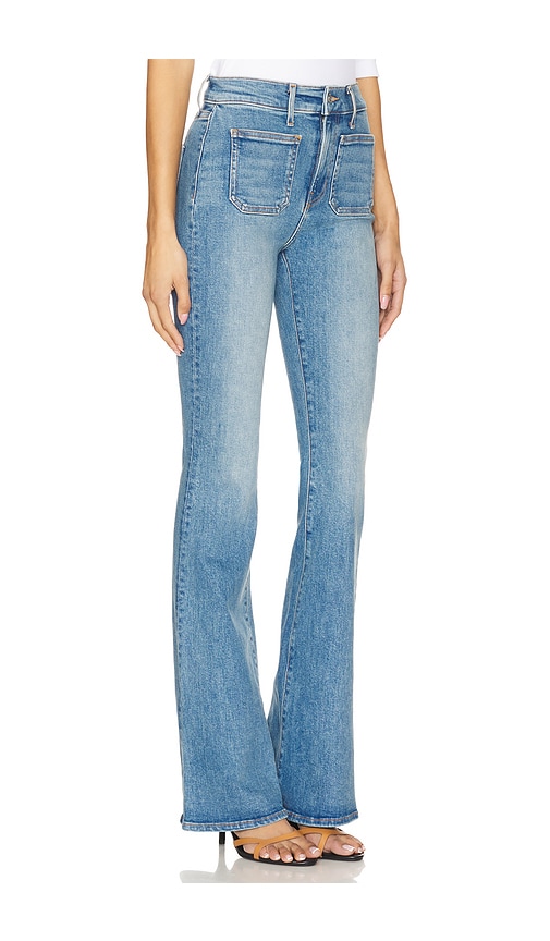 Veronica Beard Beverly High Rise Skinny Flare In Seawater Stone