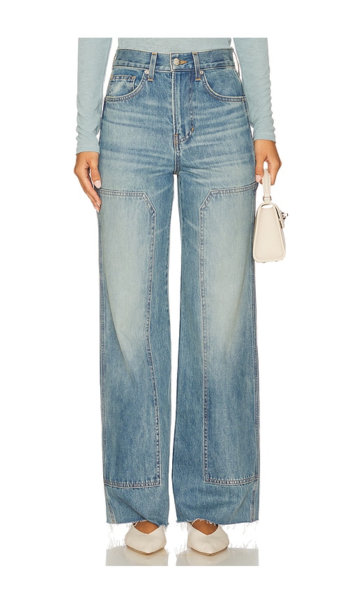 Veronica Beard Taylor High Rise Wide Leg In Blue