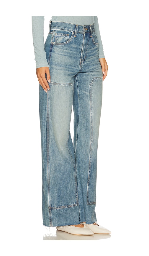 Veronica Beard Taylor High Rise Wide Leg In Blue