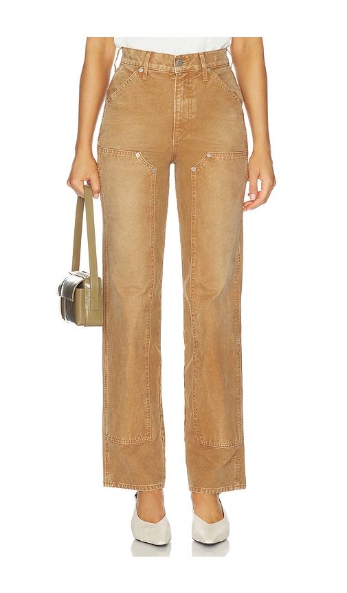 Veronica Beard Dylan High Rise Straight Leg In Brown