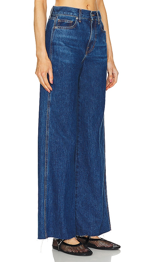 Shop Veronica Beard Taylor High Rise Wide Leg In Stoned Bright Blue