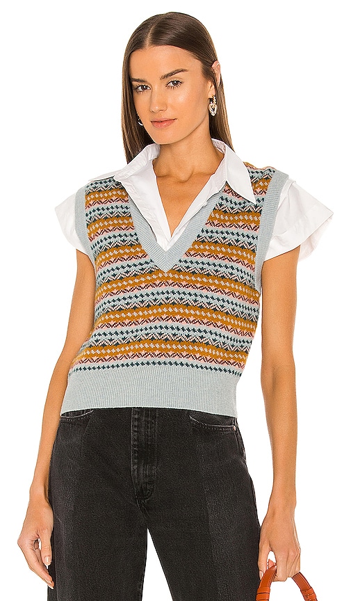 Veronica Beard Helenika Sweater Vest in Multi