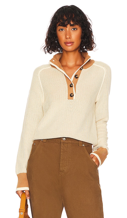Veronica Beard Toraja Sweater in Camel