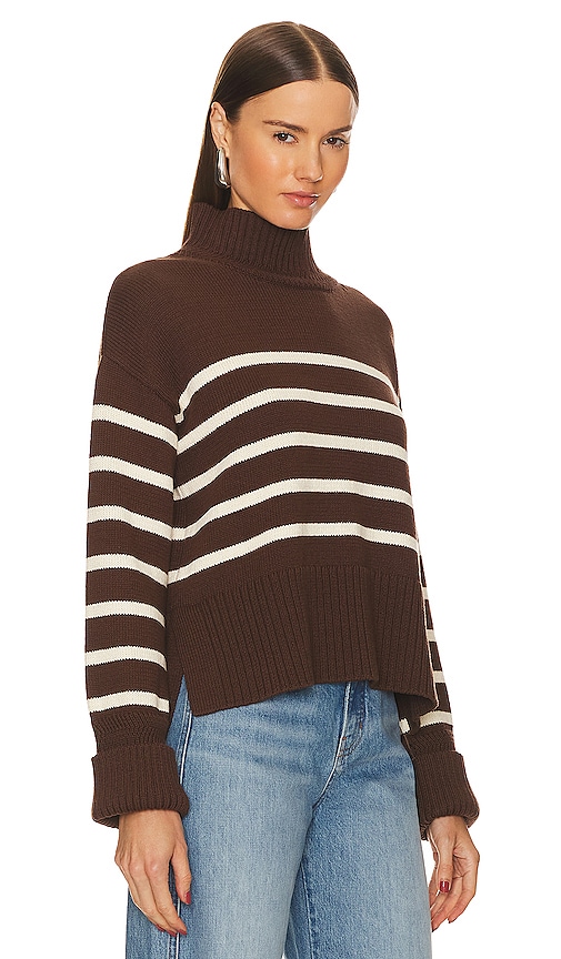 Shop Veronica Beard Lancetti Sweater In Chicory & Ecru