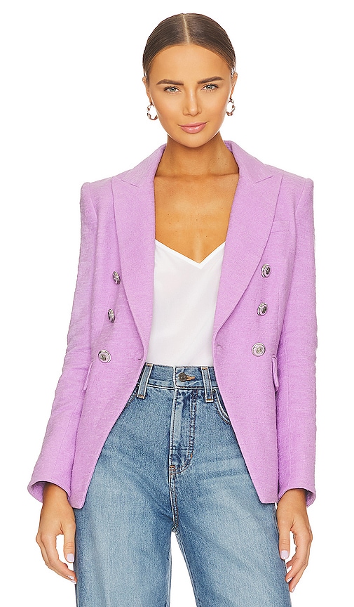 Shop Veronica Beard Miller Dickey Jacket In Purple