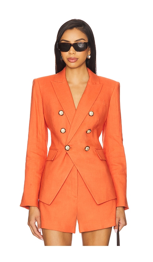 Miller Dickey Jacket in Orange. - size 0 (also in 10, 12, 2, 4, 6, 8) - Veronica Beard - Modalova