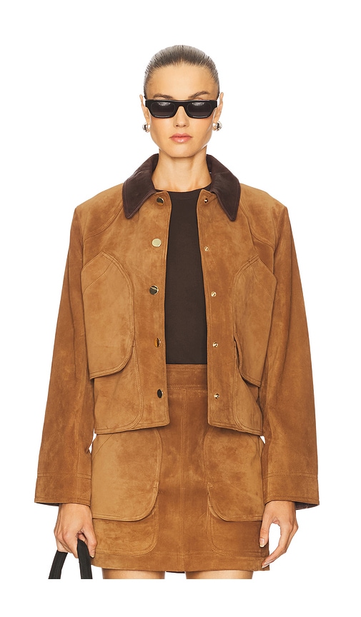 Walters Cropped Barn Jacket in Brown. - size M (also in XS) - Veronica Beard - Modalova