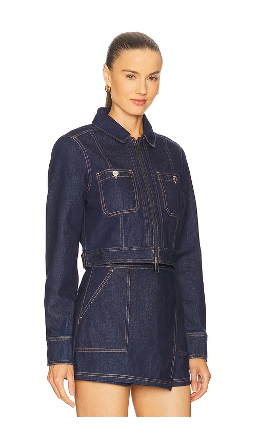 Veronica Beard Patty Fitted Long Sleeve Jacket In Blue