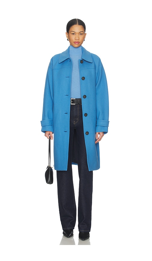 Veronica Beard Laurent Dickey Coat in Blue Jasper