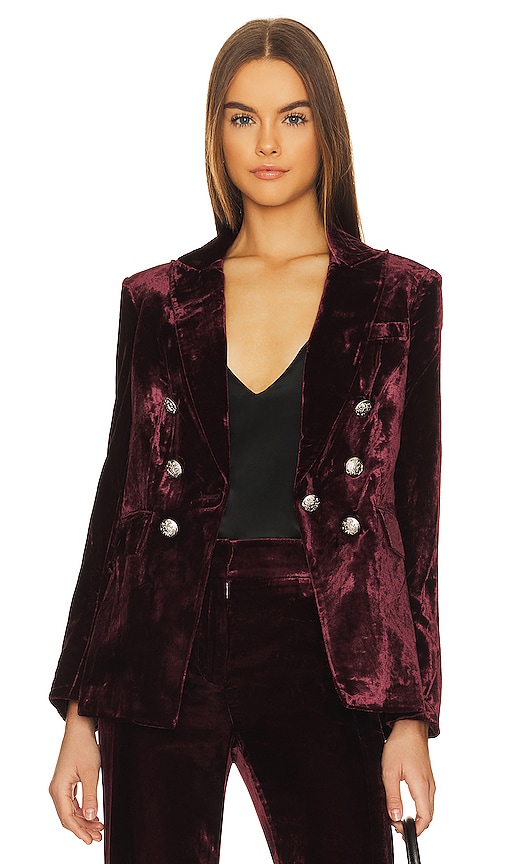 Veronica Beard Gaya Dickey Jacket in Merlot | REVOLVE