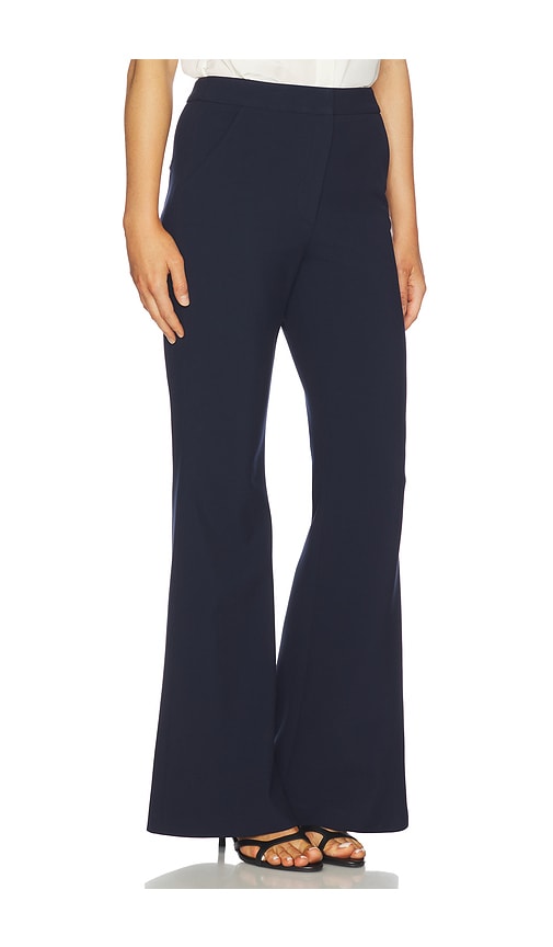 Veronica Beard Arden High Waist Flare Leg Pants In Blue
