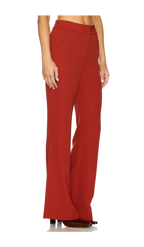 Veronica Beard Lebone Flare Leg Pants In Crimson