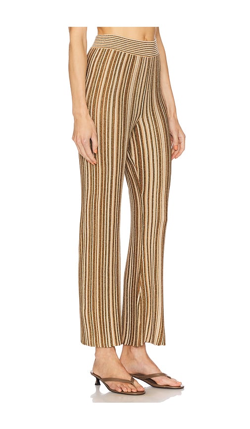 Veronica Beard Massaro Pant In Gold & Bronze