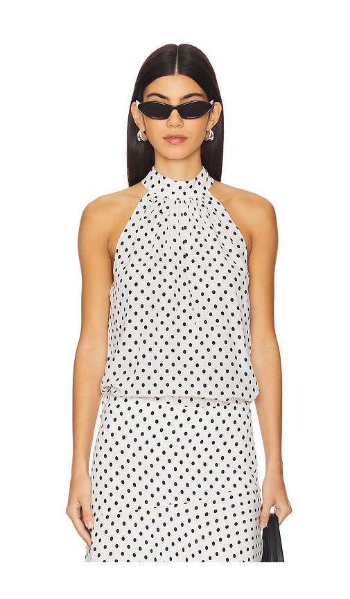 Veronica Beard Kovi Top in Ecru & Navy