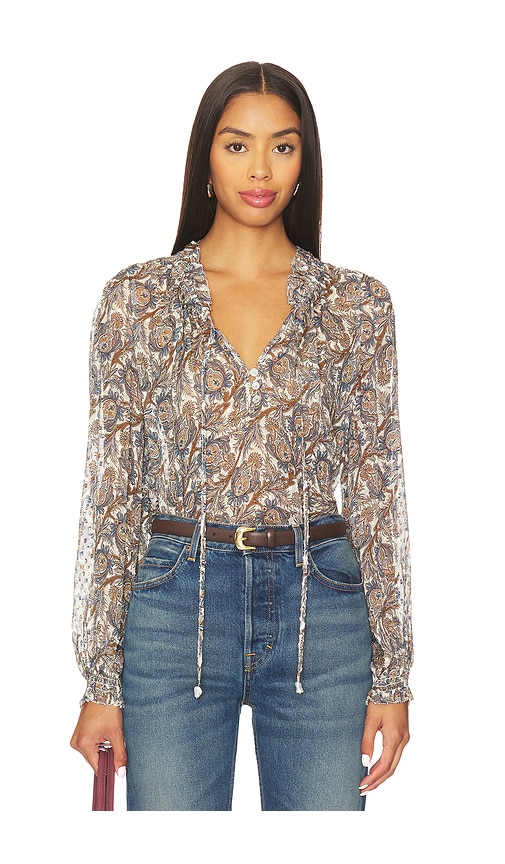 Veronica Beard Hickory Blouse In Gray