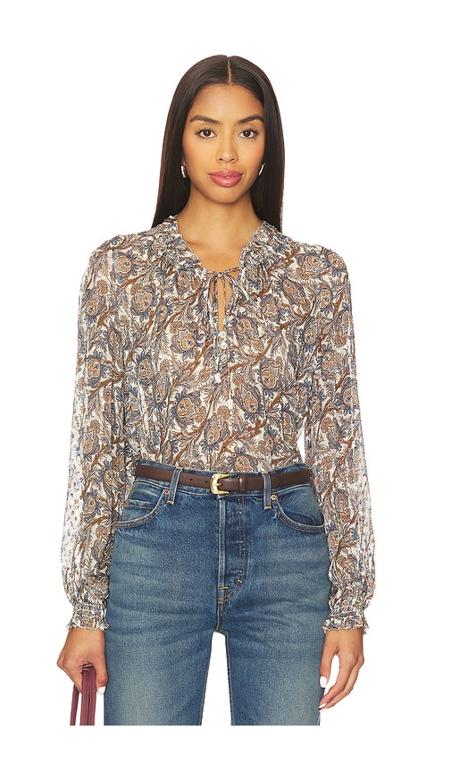 Veronica Beard Hickory Blouse In Gray