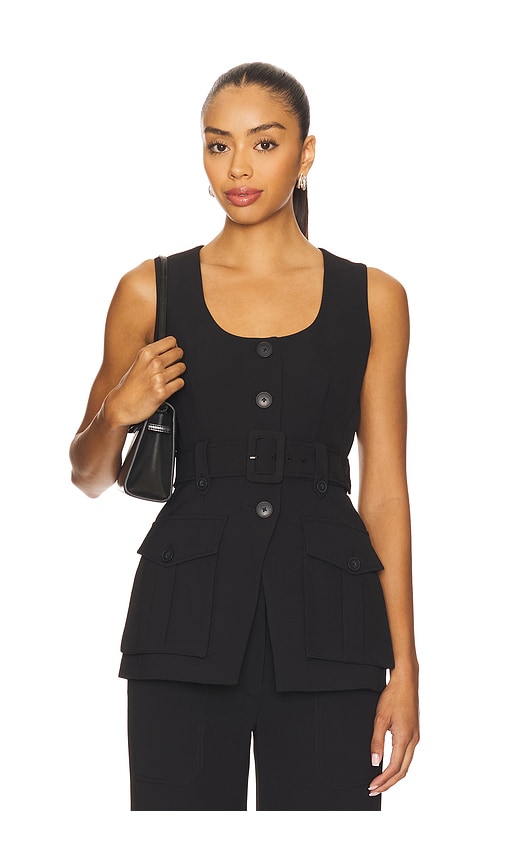 Veronica Beard Becker Vest In Black
