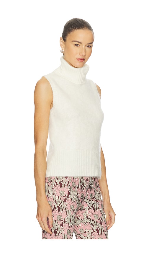 Veronica Beard Mazzy Brushed Cashmere Shell In Multi