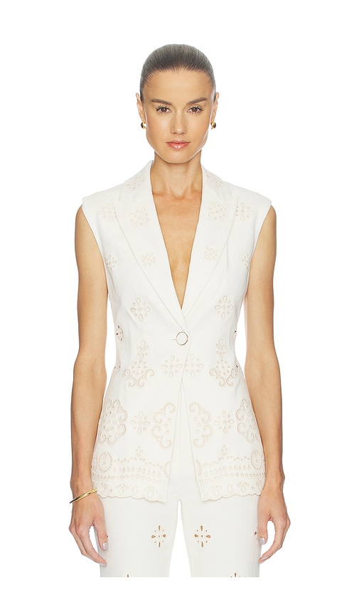Veronica Beard Townes Vest In White