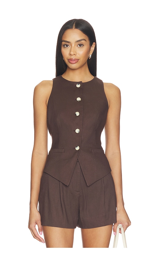 Veronica Beard Hartwell Vest In Brown