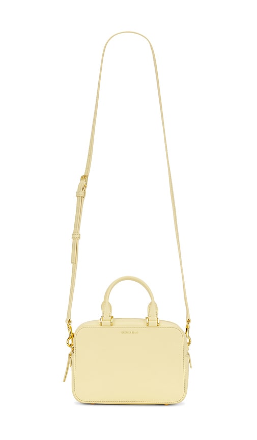 Boxy Top Handle Bag in Yellow.