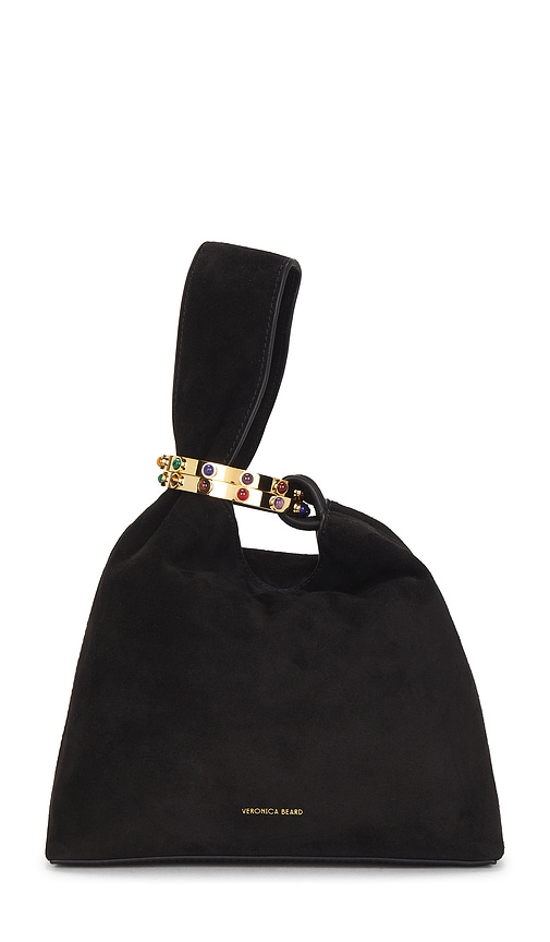 Veronica Beard Suede Swing Bag In Black