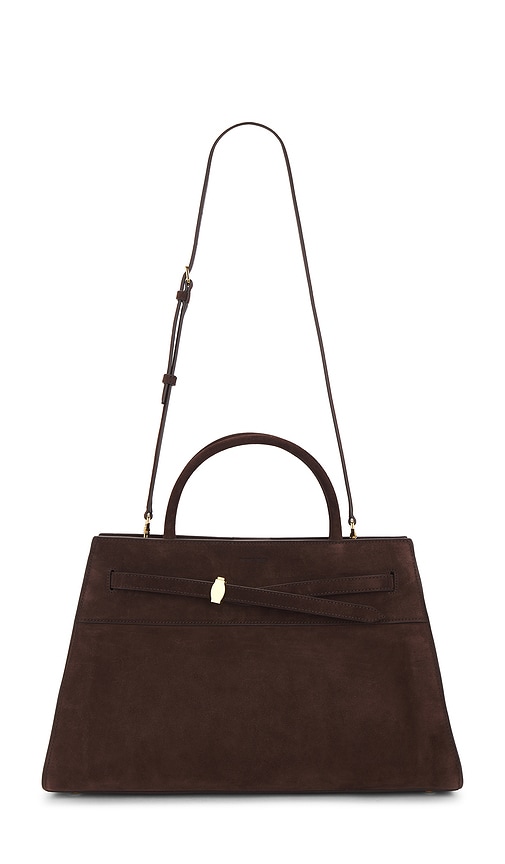 Veronica Beard Large Suede Dash Bag In Brown