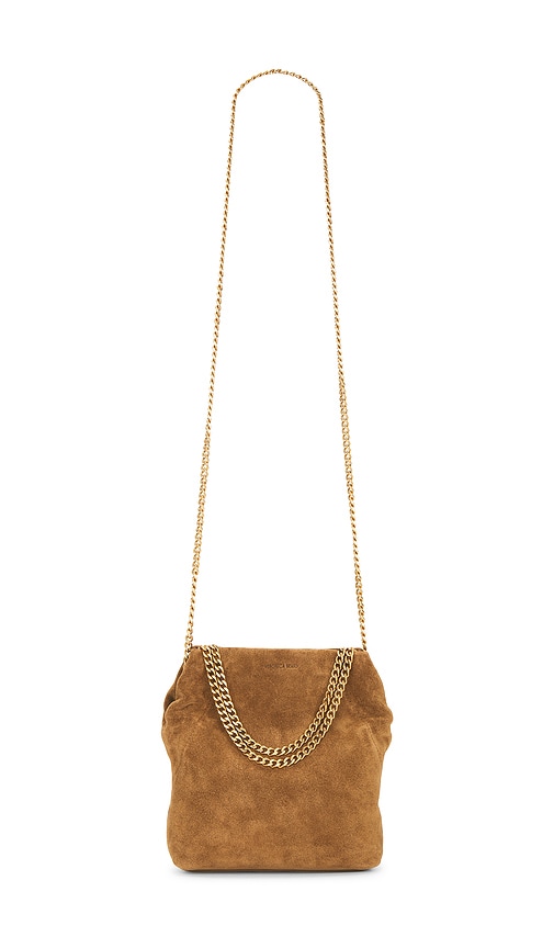 Veronica Beard Small Suede Slouch Shoulder Bag In Brown