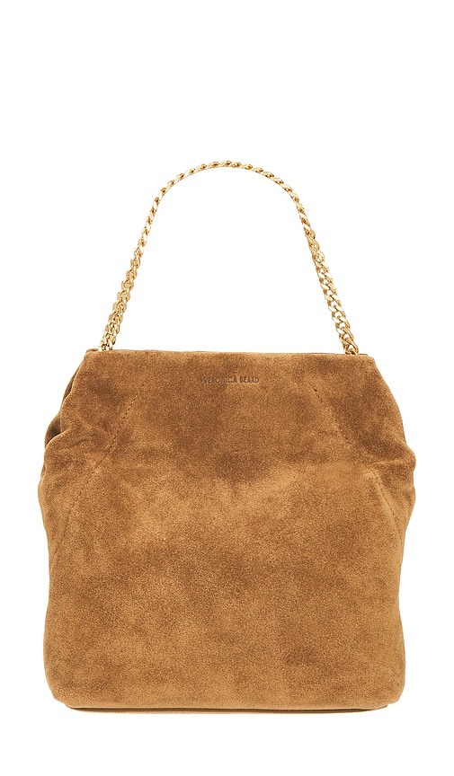 Veronica Beard Small Suede Slouch Shoulder Bag In Brown