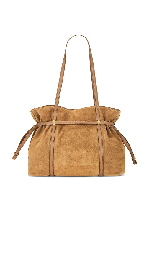 Veronica Beard Suede Lasso Bag In Brown