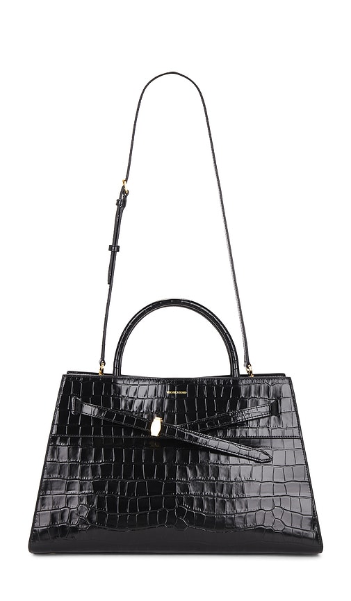 Veronica Beard Large Crocodile Embossed Bag