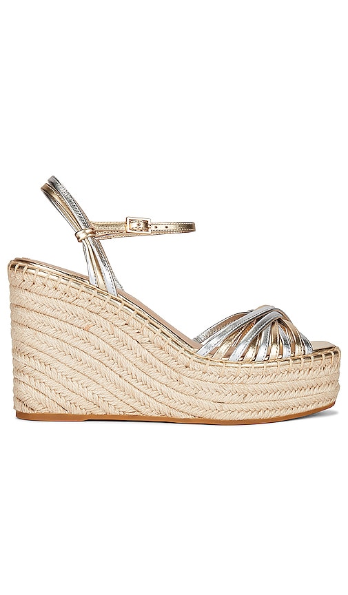 Veronica Beard Ravina Heel in Silver & Gold | REVOLVE