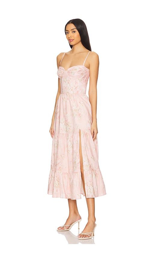  V. Chapman Midi-kleid Lorenza In Pink. Größe 8. Also In 10. 