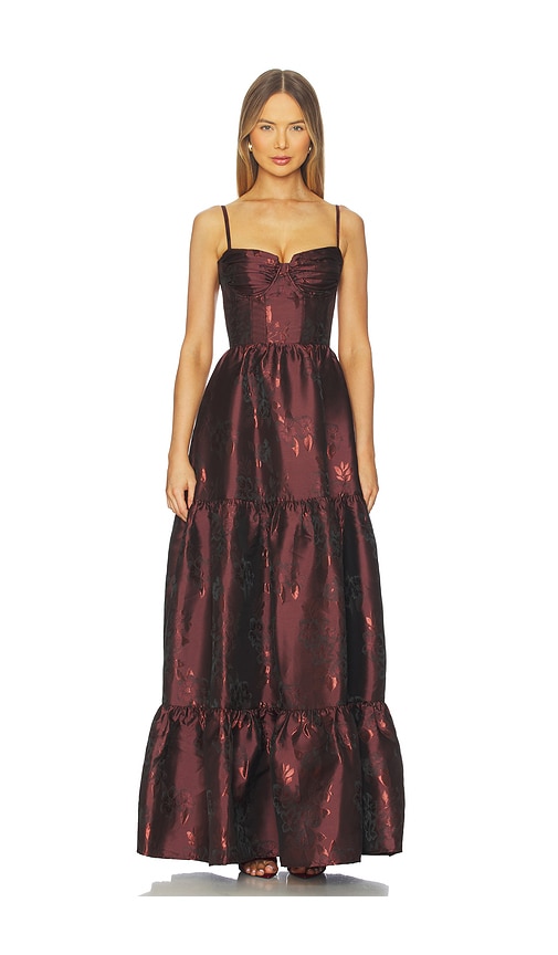 V. Chapman Lucetta Gown In Burgundy