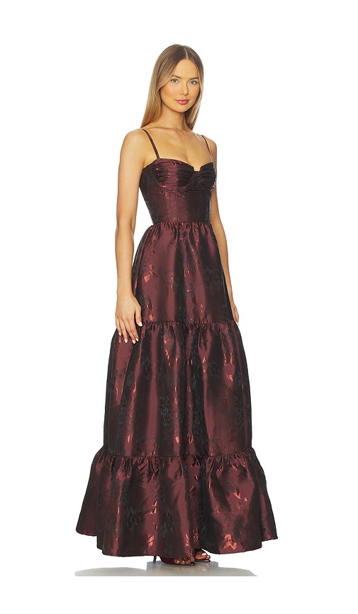 V. Chapman Lucetta Gown In Burgundy