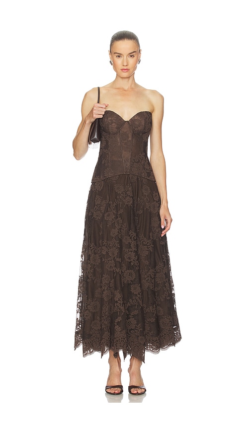 V. Chapman Carolena Set in Chocolate Chantilly Lace