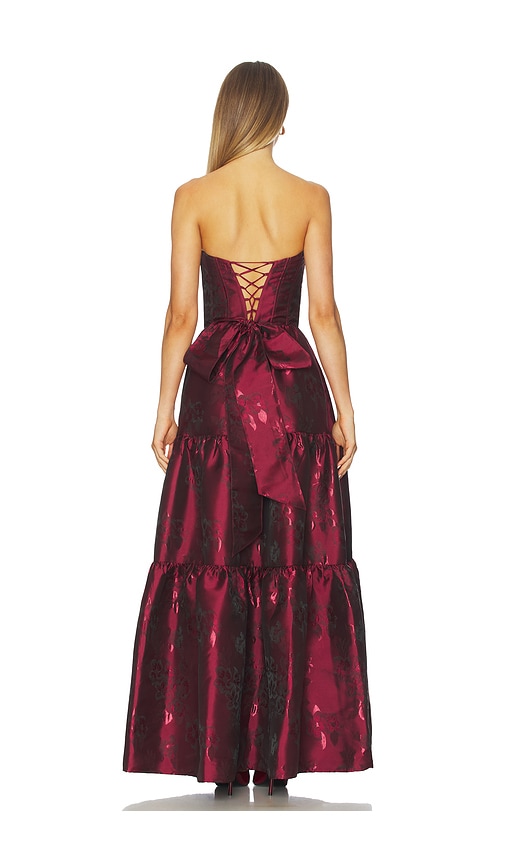  V. Chapman Abendkleid Vida In Burgundy. Größe 0. Also In 2. 