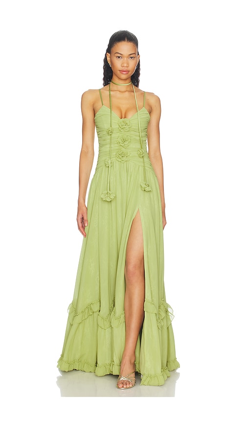 V. Chapman Persephone Dress In Green