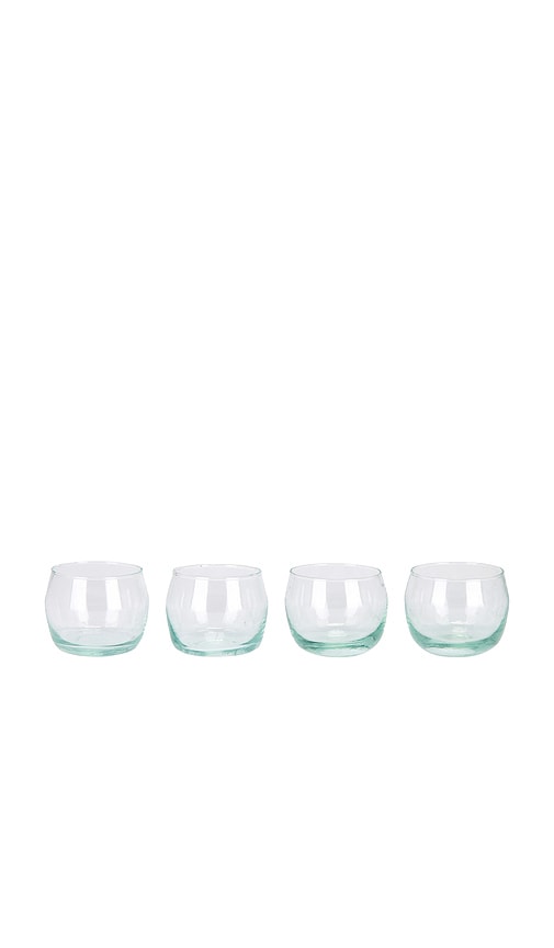 Verve Culture Set Of 4 Stemless Wine Goblets In Transparent