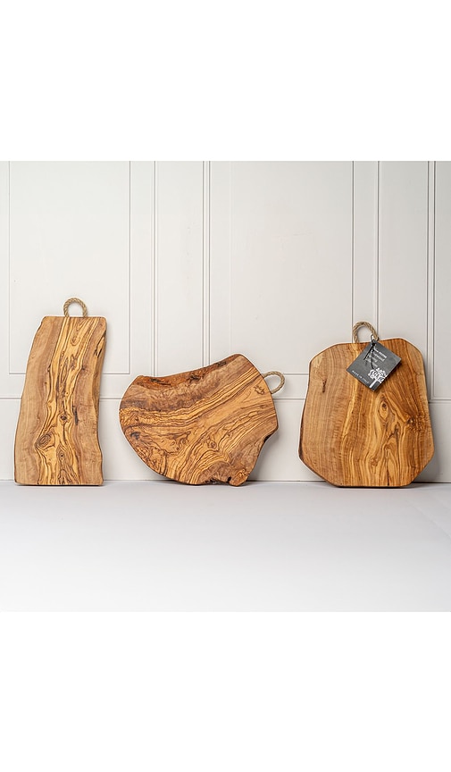 Verve Culture Olivewood Charcuterie Board With Rope Handle In Brown