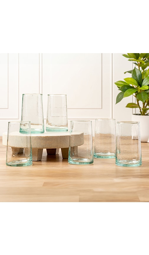  Verve Culture Tall Moroccan Cone Glassware Set Of 6 In Neutral. 