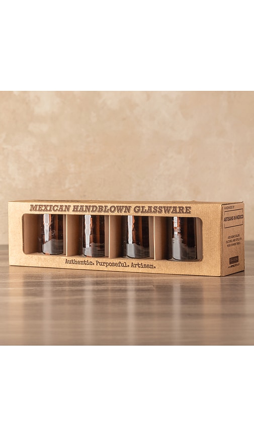  Verve Culture Mundgeblasene Gläser In Tamarind (4er-set) Set Of 4 Tamarind Handblown Glasses In Brown. 