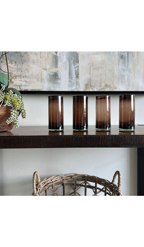 Verve Culture Highball-gläser In Tamarind (4er-set) Set Of 4 Tamarind High Ball Glass In Brown. 