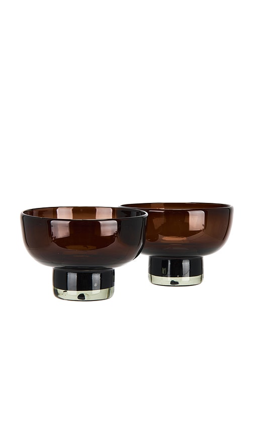 Verve Culture Set Of 2 Tamarind Margarita Glass In Brown